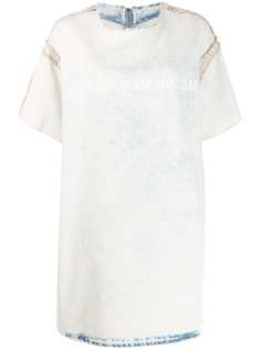 Mm6 Maison Margiela джинсовое платье с выбеленным эффектом