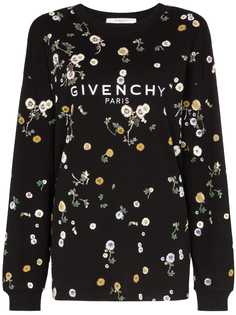 Givenchy толстовка с цветочным принтом и логотипом