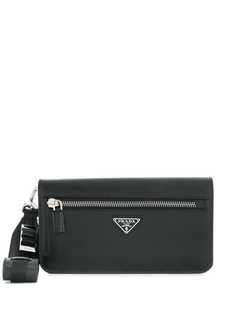 Prada клатч из сафьяновой кожи