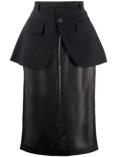 Maison Margiela юбка прямого кроя с баской