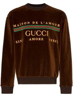 Gucci толстовка с вышитым логотипом
