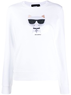 Karl Lagerfeld толстовка с кристаллами