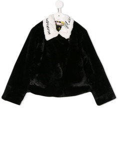 Miss Blumarine двухцветная шуба из искусственного меха