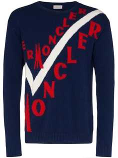 Moncler джемпер вязки интарсия с логотипом