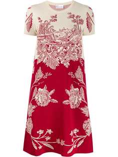 Red Valentino короткое платье с цветочным принтом
