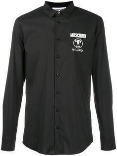 Moschino рубашка с контрастным логотипом