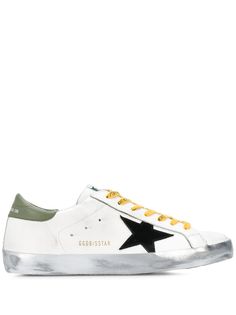 Golden Goose кеды Superstar с логотипом и контрастной шнуровкой