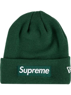 Supreme шапка бини New Era с логотипом