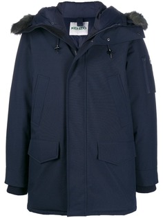 Kenzo пальто на молнии с капюшоном