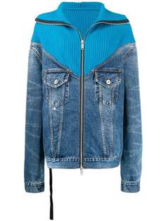 Unravel Project джинсовая куртка со вставками в рубчик