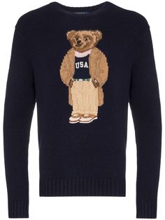 Polo Ralph Lauren джемпер Teddy Bear вязки интарсия