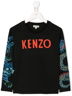 Kenzo Kids топ с длинными рукавами и логотипом