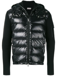 Moncler куртка-пуховик с контрастными рукавами