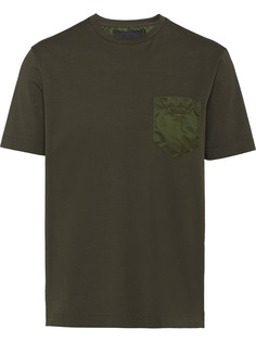 Prada футболка с контрастным карманом