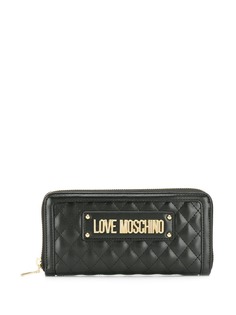 Love Moschino стеганый кошелек с круговой молнией