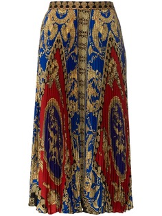 Versace юбка с плиссировкой и завышенной талией