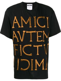 Moschino футболка с вышивкой Roman