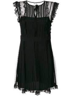 Red Valentino плиссированное платье с оборками