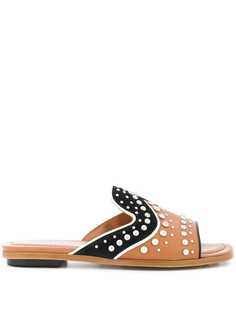 Tods декорированные шлепанцы с заклепками Tod`S