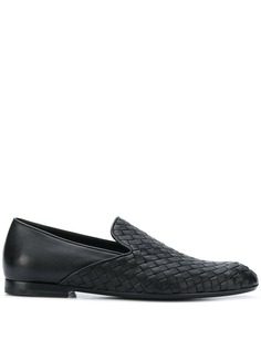 Bottega Veneta лоферы с плетением Intrecciato