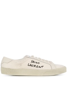 Saint Laurent кеды SL/06 с вышивкой и эффектом потертости
