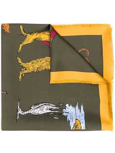 Loewe платок с анималистичным принтом
