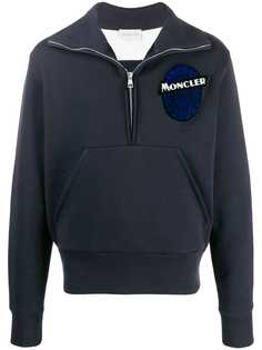 Moncler толстовка на молнии с вышитым логотипом