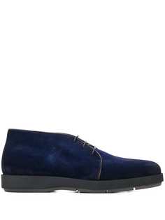 Santoni туфли на шнуровке с закругленным носком