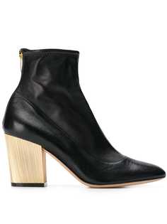Sergio Rossi metallic heel ankle boots