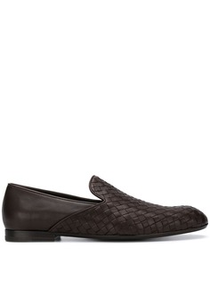 Bottega Veneta плетеные лоферы
