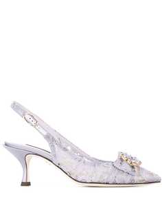 Dolce & Gabbana кружевные туфли с ремешком на пятке