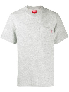 Supreme футболка с короткими рукавами и карманом