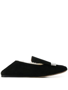Sergio Rossi square toe slippers