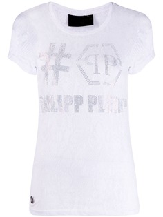 Philipp Plein футболка с эффектом потертости