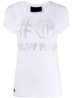 Philipp Plein футболка с эффектом потертости