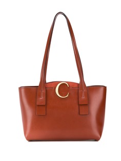 Chloé сумка-тоут с металлическим логотипом