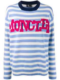 Moncler Grenoble полосатый свитер с логотипом