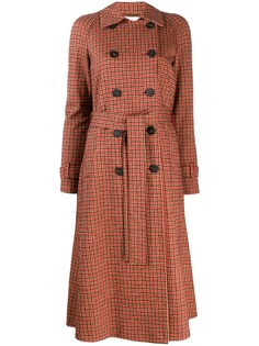 Harris Wharf London check print double-breasted coat