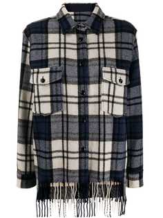 Woolrich рубашка в клетку с кисточками