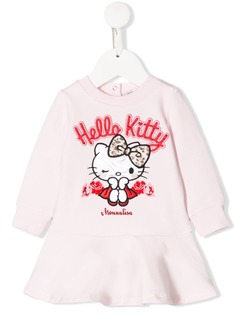 Monnalisa платье с вышивкой Hello Kitty