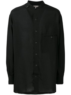 Yohji Yamamoto рубашка с воротником-стойкой