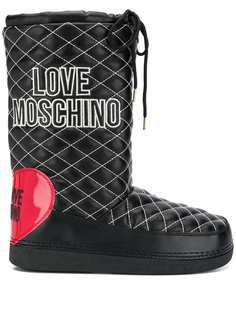 Love Moschino стеганые ботинки