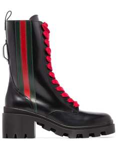 Gucci ботинки с отделкой web