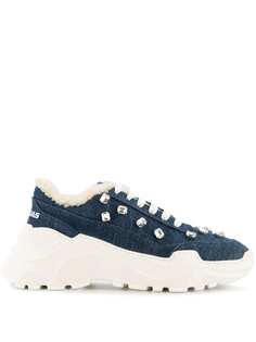 Joshua Sanders Zenith denim crystal sneakers