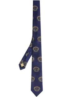 Burberry узкий галстук с архивными гербами