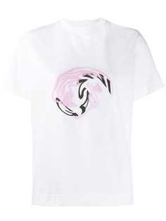 Ganni футболка с абстрактным принтом