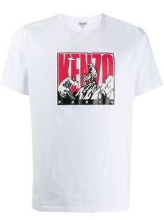 Kenzo футболка с принтом Tiger Mountain