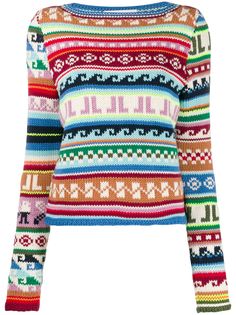 Lanvin JL monogram jacquard motif sweater