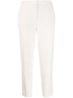 Escada брюки кроя слим с цветочным жаккардовым узором