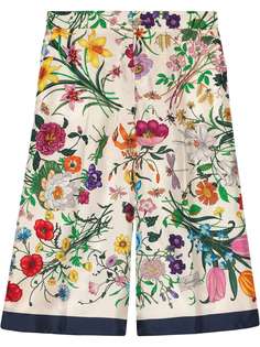 Gucci пижамные брюки с принтом Flora